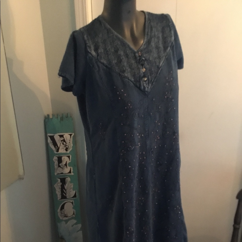 DENIM DRESS, BOHO